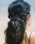 Ponytail Barrette Tortoise Heart