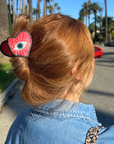 Hand-painted Lucky Eye Heart Hair Claw Clip