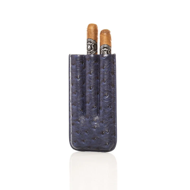 Keep it Fresh Ostrich Leather Cigar Holder