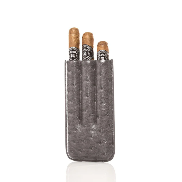 Keep it Fresh Ostrich Leather Cigar Holder