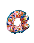 Goofy Silly Checkered Satin Scrunchie