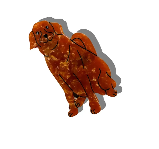Golden Retriever Dog Barrette Hair Clip