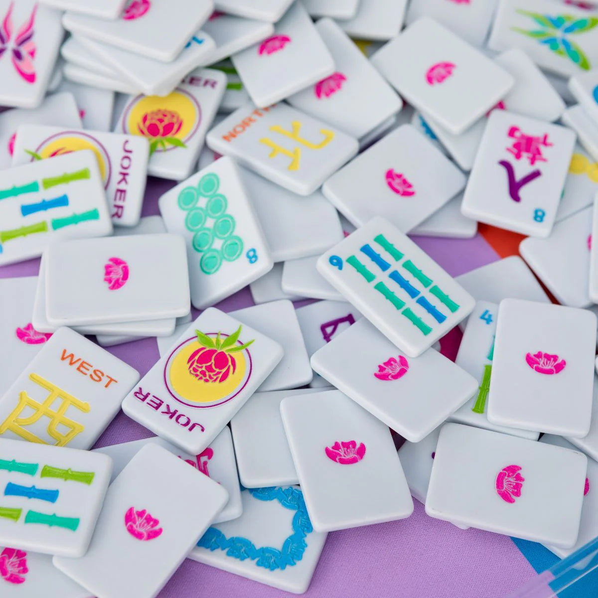 Ice Blue &amp; Brights Travel Mahjong Set
