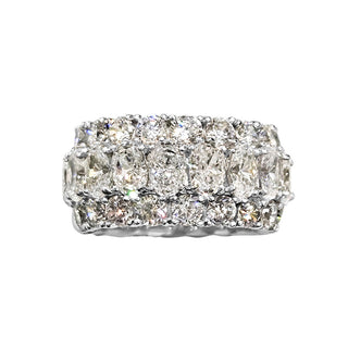 Three Row Oval & Round Eternity Band