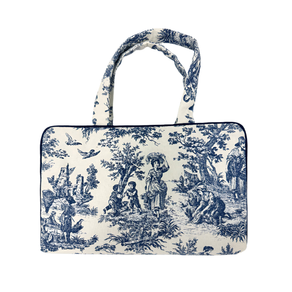 Toile Top Handle Cosmetic Case - Thumbnail 2