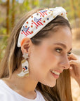 Patriotic Stars Jeweled Knot Headband
