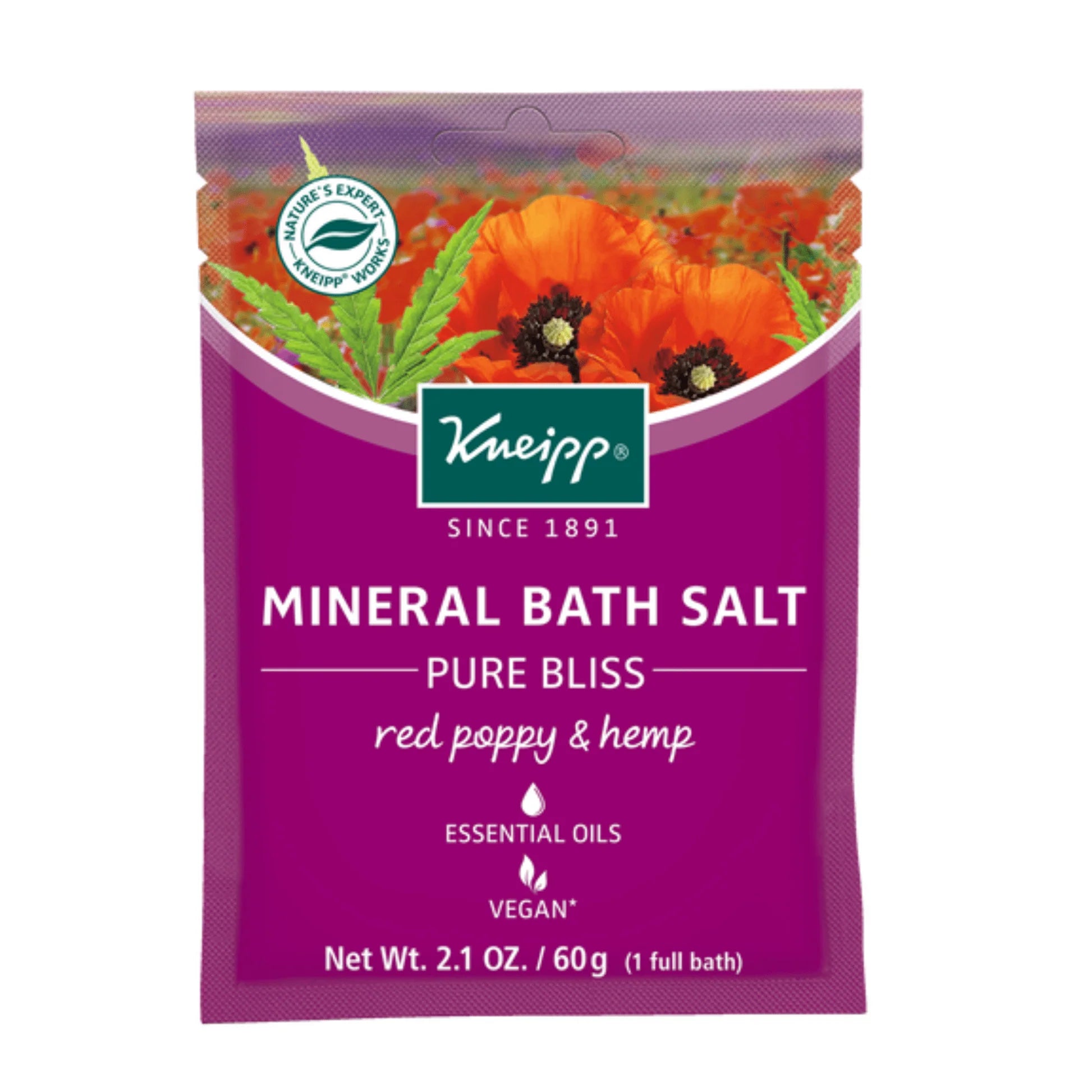 Pure Bliss Red Poppy &amp; Hemp Mineral Bath Salt