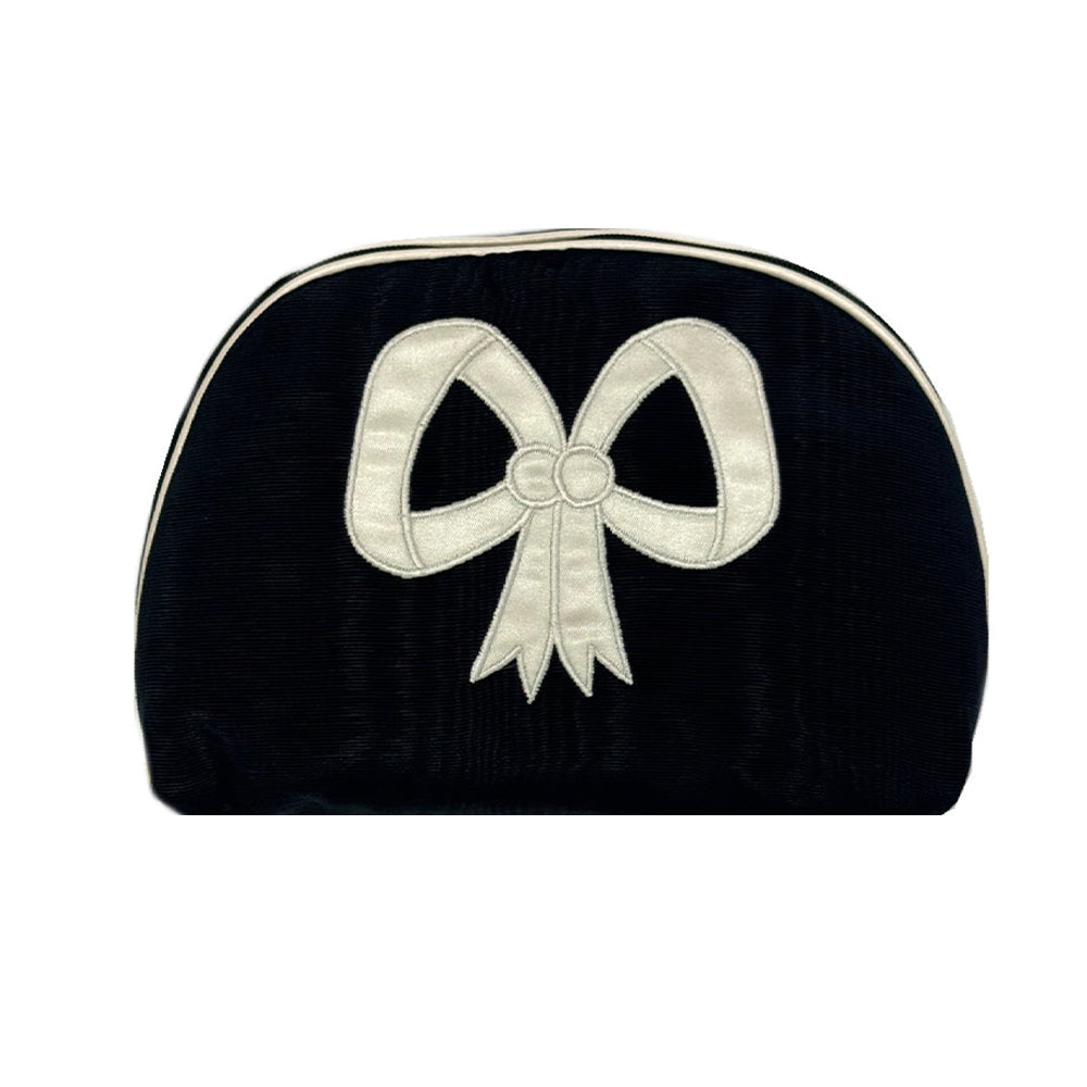 Moire Double Zip Round Bag