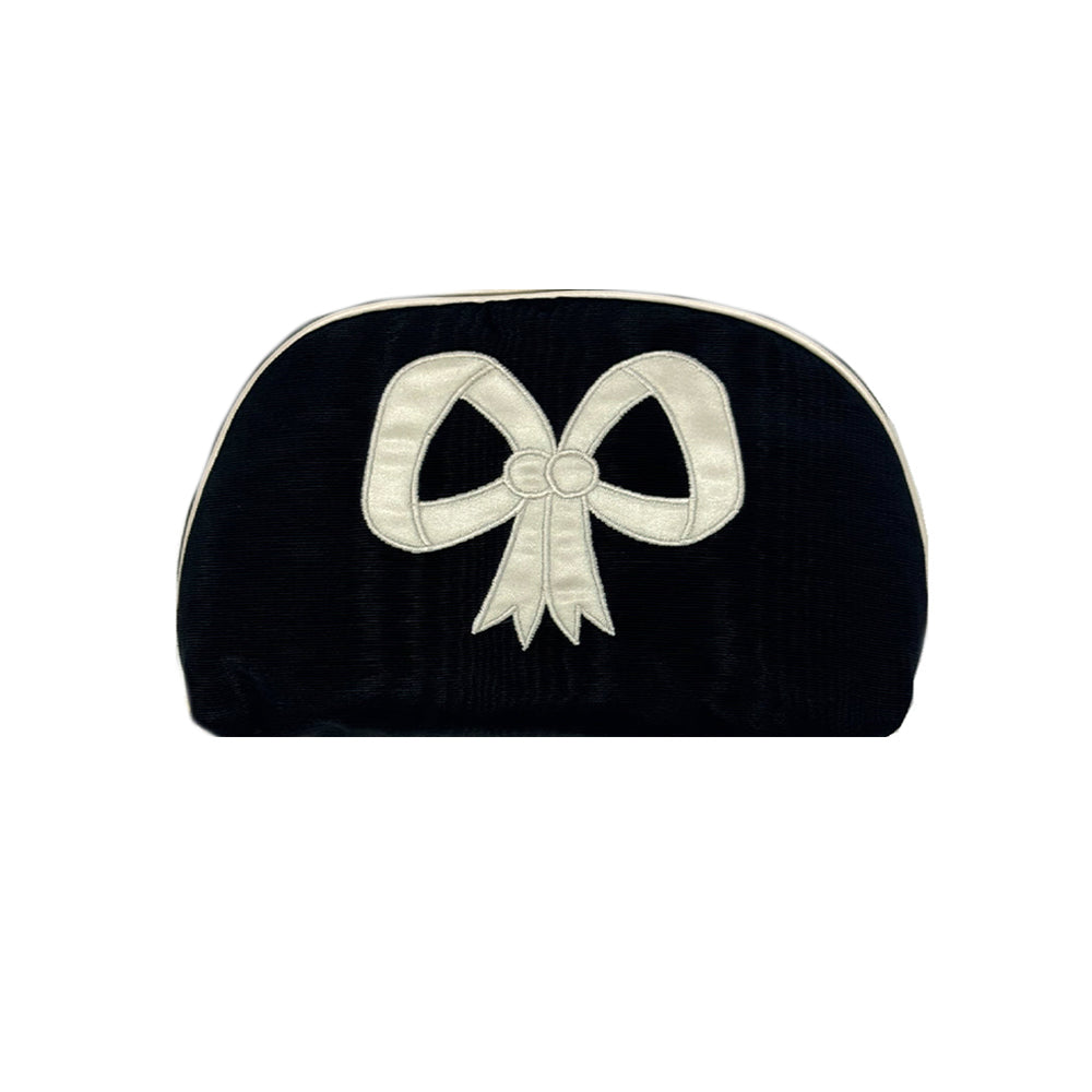 Moire Small Round Zip Cosmetic Case