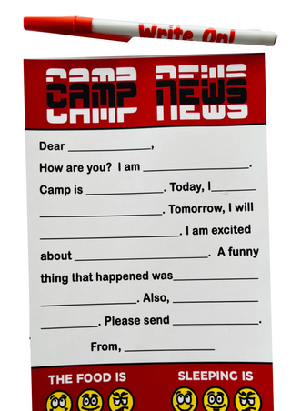 Camp News Fill-In Stationary