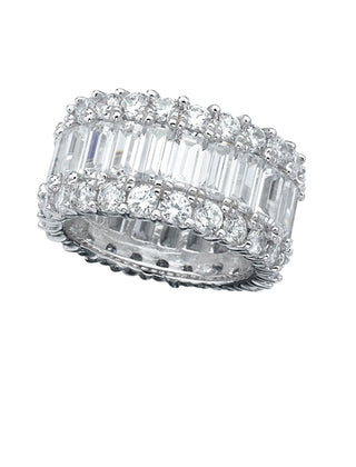 CZ Eternity Band with Baguettes and Round Stones