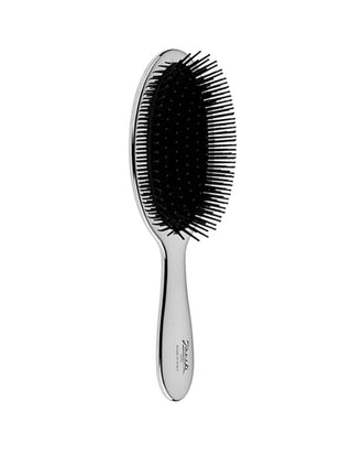 Chrome Hairbrush with Black Pins, Small