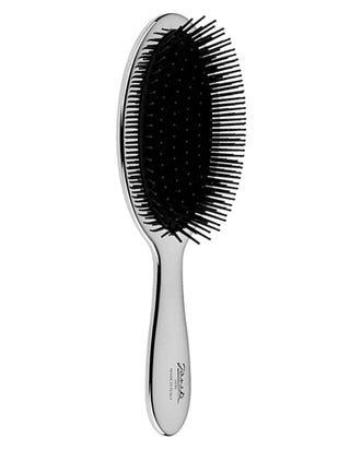 Chrome Hairbrush with Black Pins, Large