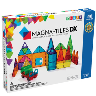 Magna-Tiles Clear Colors Deluxe 48-PC