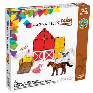 Magna-Tiles Farm Animals Clear Color,  25PC