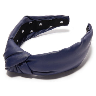 FAUX LEATHER KNOTTED HEADBAND