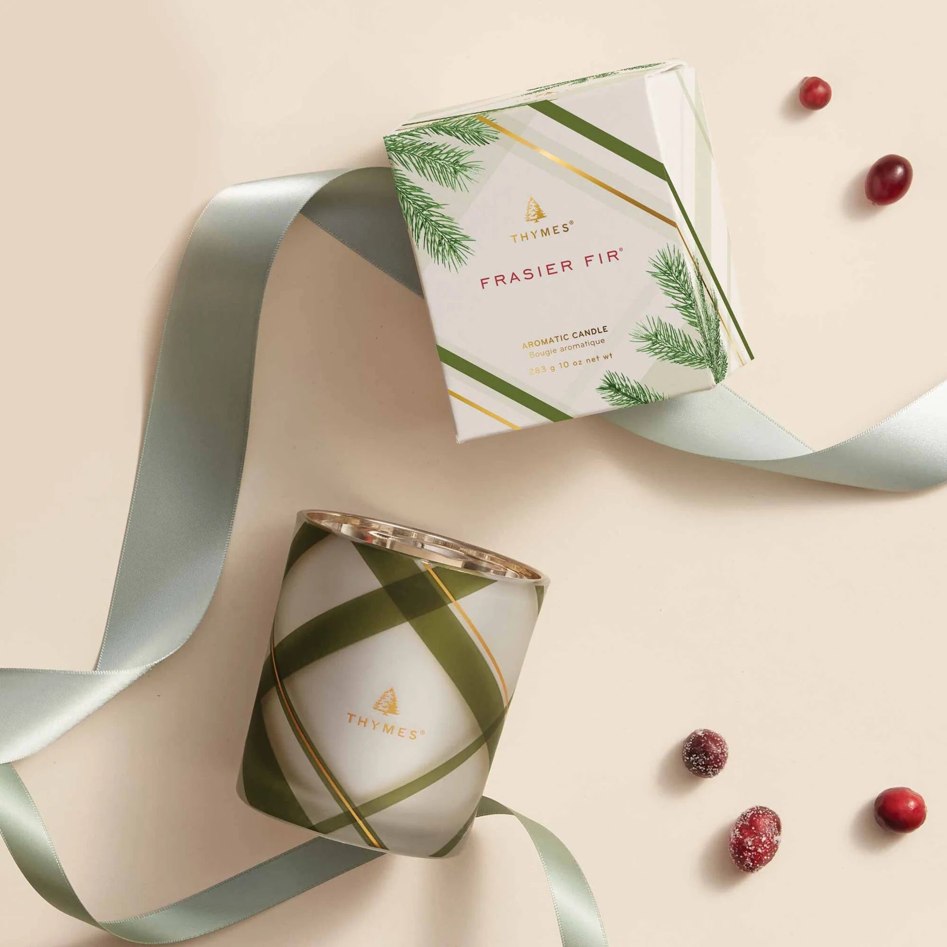 Frasier Fir Frosted Plaid Candle