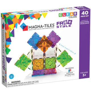 Magna-Tiles Clear Colors Free Style 40-PC