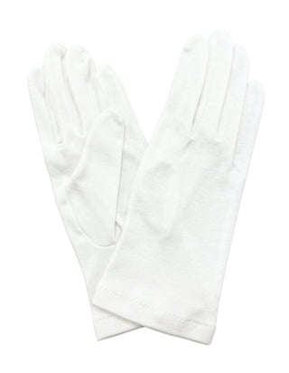 Cotton Wrist Length Gloves White
