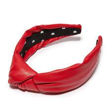 Ruby Faux Leather Knotted Headband