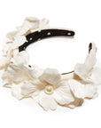 Ivory Magnolia Velvet Headband