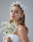 Ivory Magnolia Velvet Headband