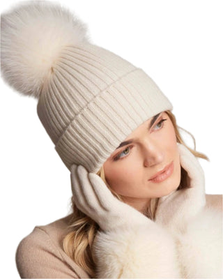 Luxe Ribbed Fox Hat