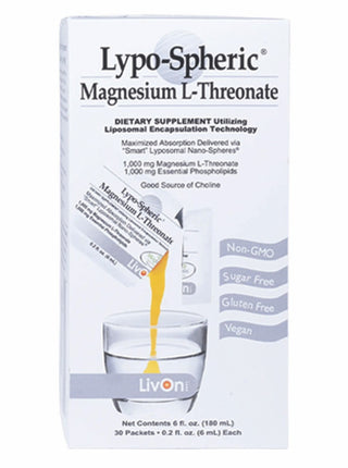 Lypo–Spheric Magnesium L–Threonate 1,000mg.