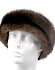Mink Fur Headband Mahogany