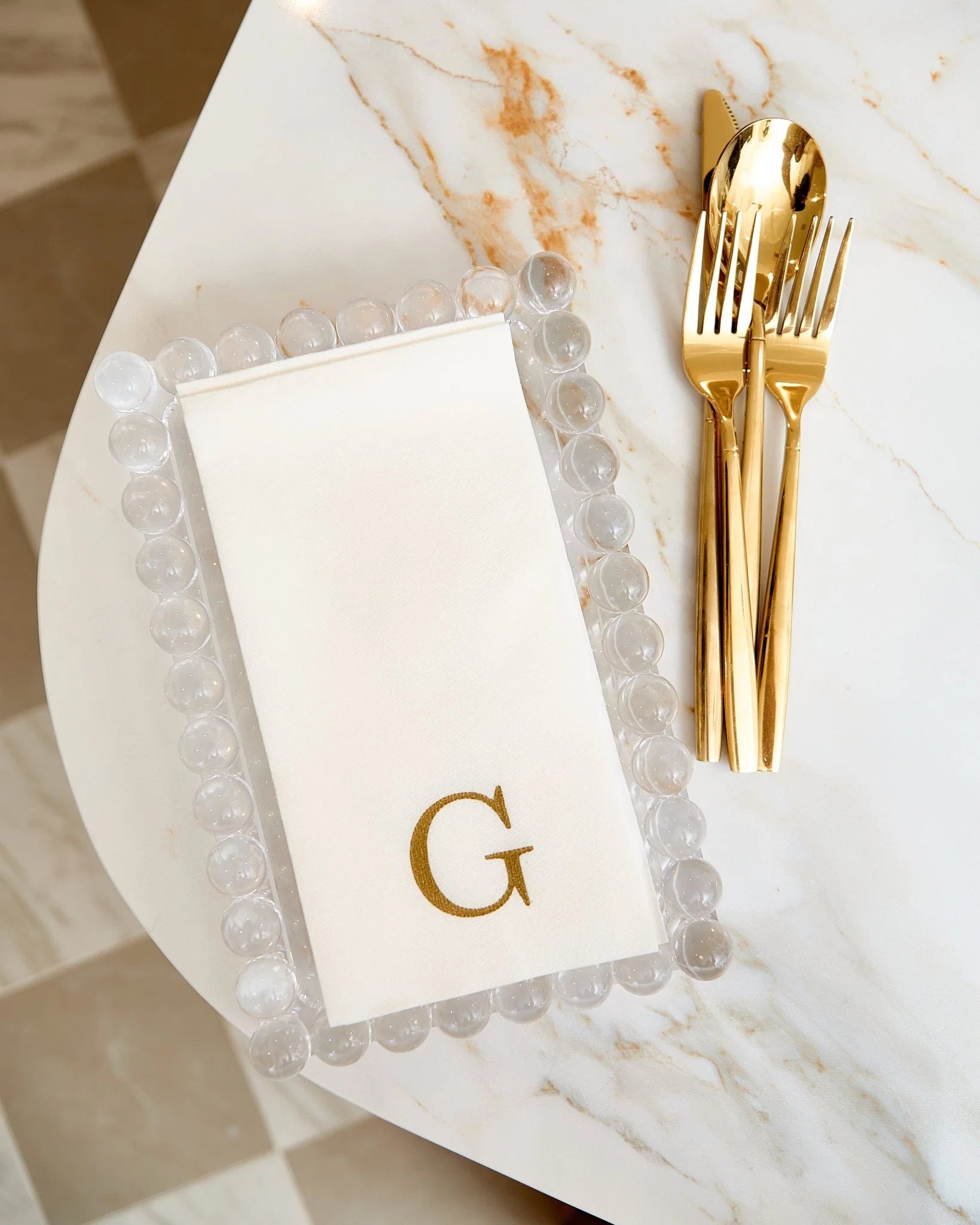 Bubble Lucite Tray