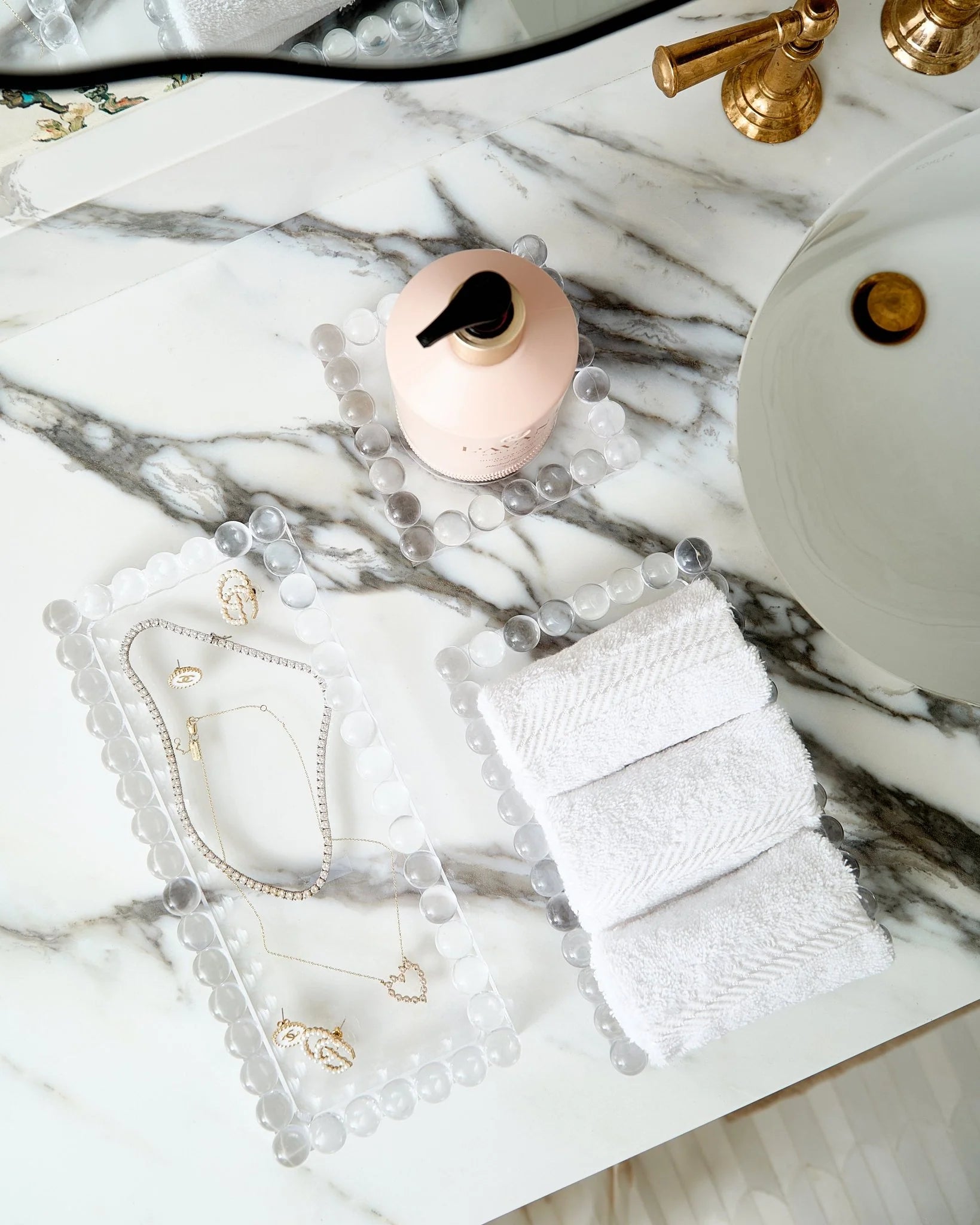 Bubble Lucite Tray