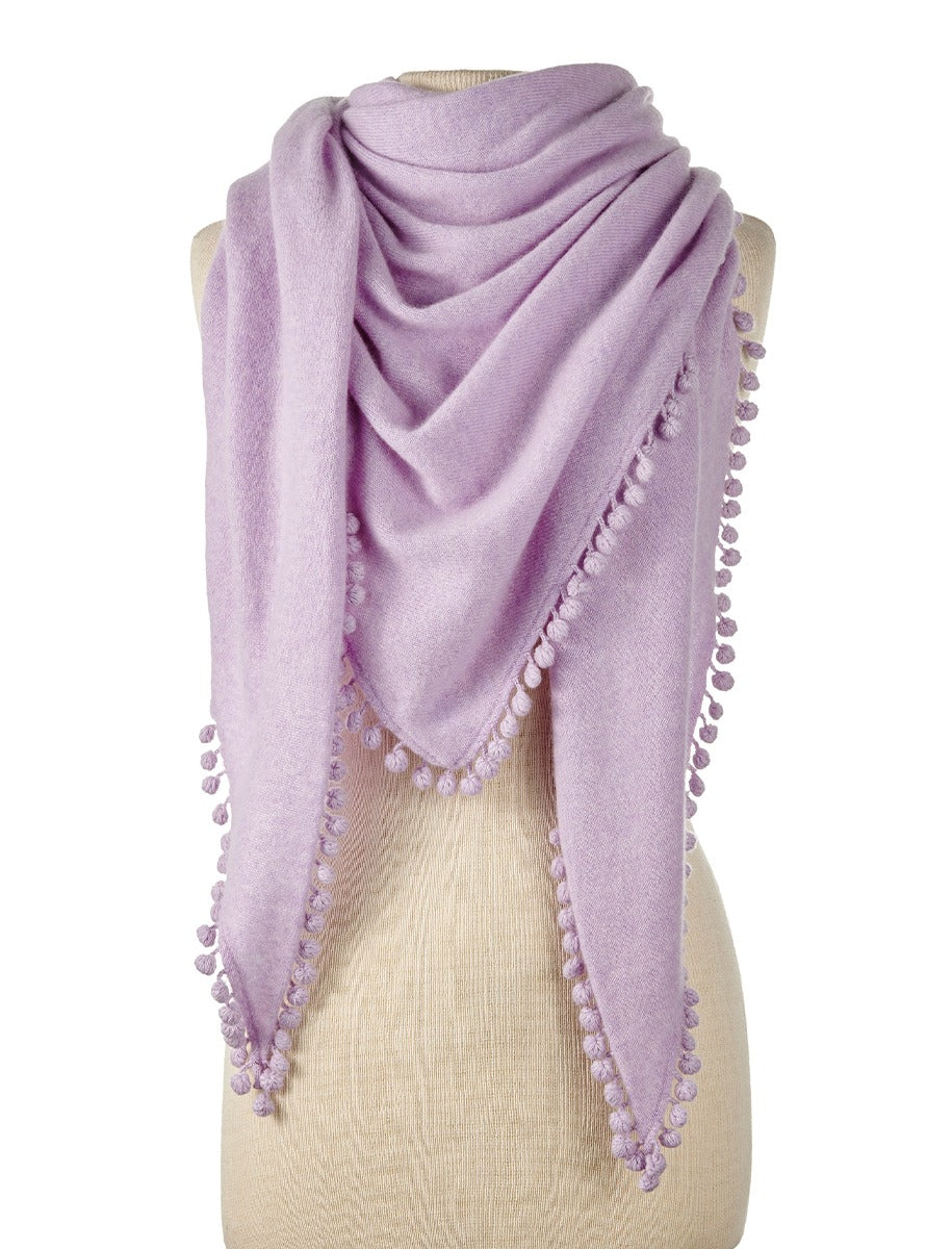 Captiva Cashmere Pom-Pom Triangle Wrap