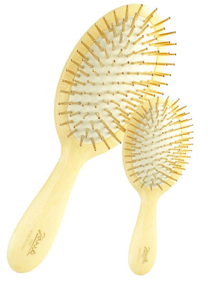 Hairbrush with Gold Pins, Horn