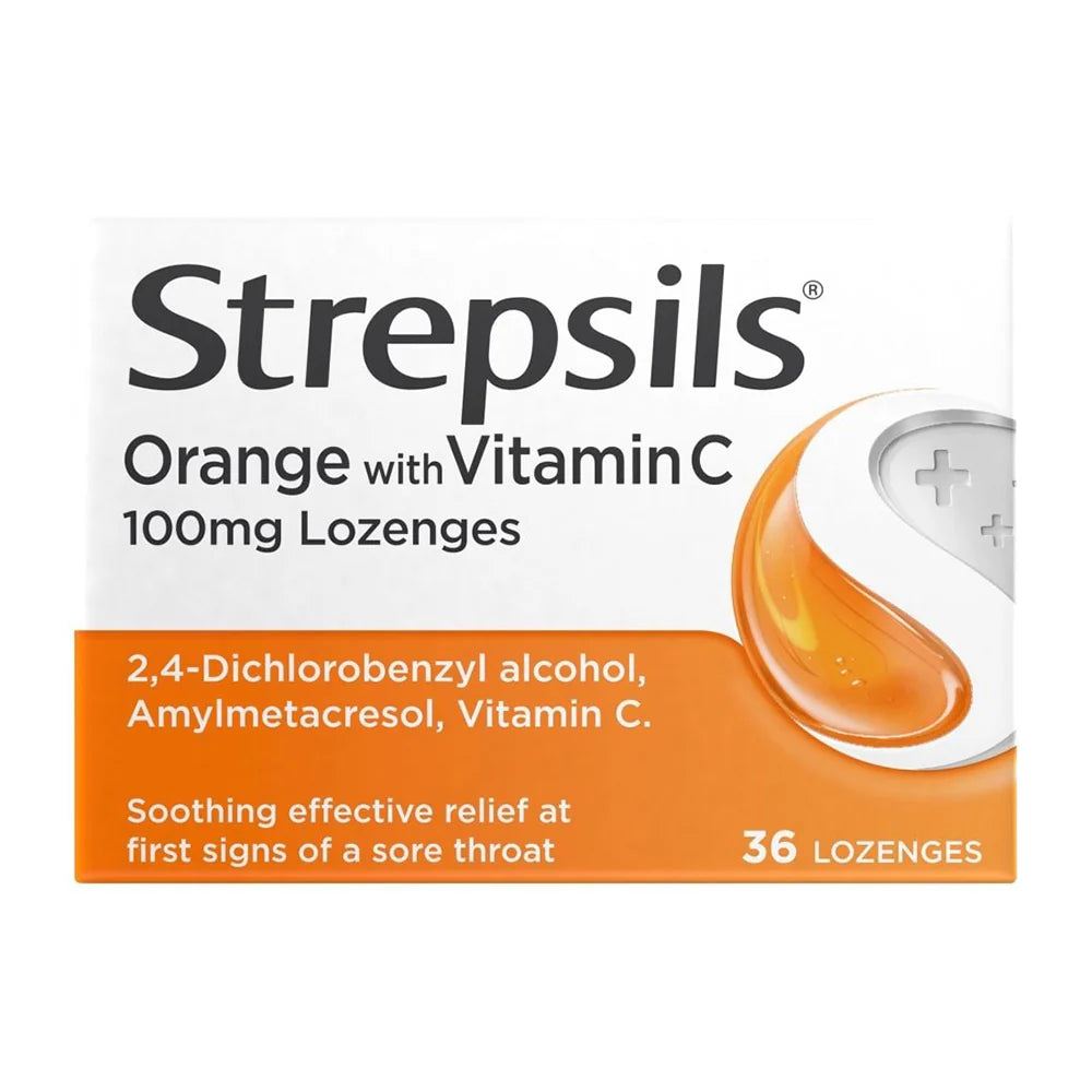 Strepsils Orange with Vitamin C Lozenges