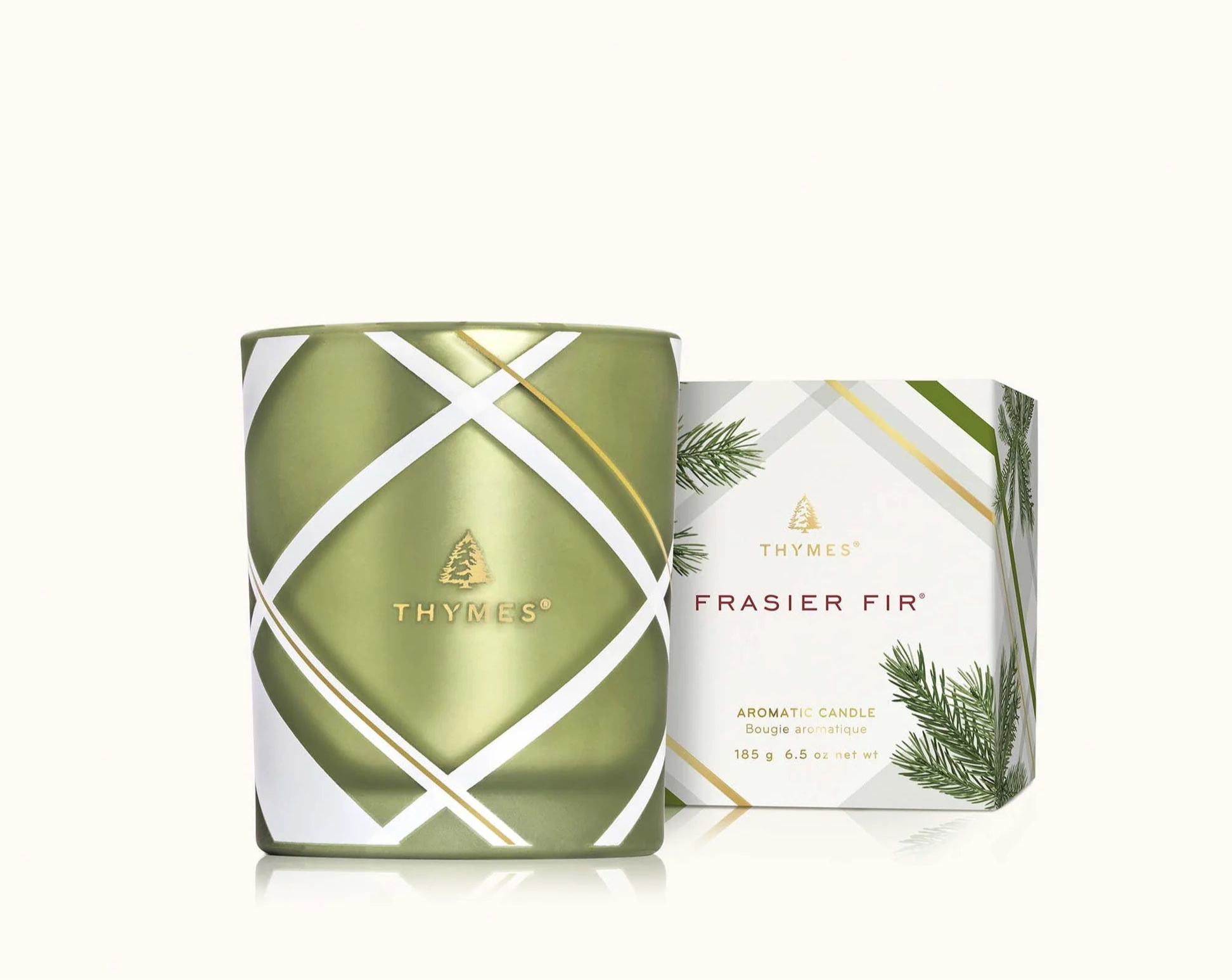 Frasier Fir Frosted Plaid Candle