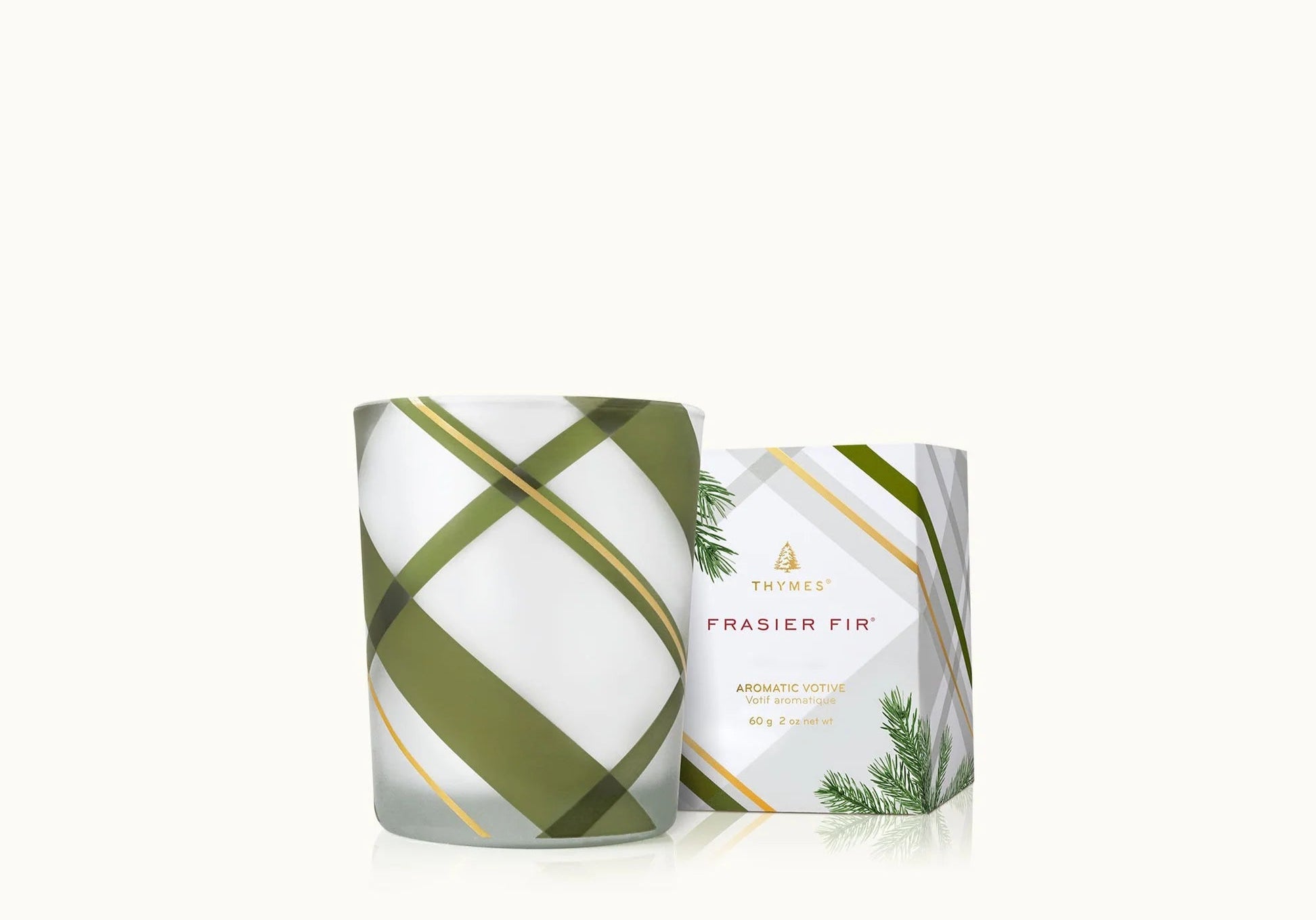 Frasier Fir Frosted Plaid Candle