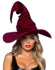 Velvet Ruched Witch Hat