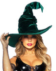Velvet Ruched Witch Hat